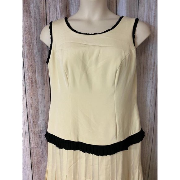 SAMY GICHERMAN COUTURE PLEATED BEIGE DRESS XL - Picture 8 of 15
